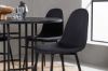 Imagine Masa de dining Copenhagen - Negru / Furnir negru + Scaun de dining Polar - Picioare negre - Material negru _4