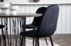 Imagine Masa rotunda de dining Stone - Negru / Furnir Mocca + Scaun de dining Polar - Picioare negre / Catifea neagra _4