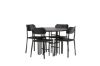 Imagine Masa de Dining Copenhagen - Negru / Furnir Mocca + Scaun de Dining Polly - Negru / Negru _4