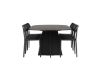 Imagine Masa de dining ovală Bootcut - Negru / Furnir Negru + Scaun de dining Polly - Negru / Furnir Negru _6