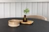 Imagine Masa rotunda pentru dining Bootcut - Negru / Faner negru + Scaun Berit - Negru / Stofa bej (poliester in) _4