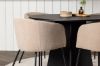 Imagine Masa rotunda pentru dining Bootcut - Negru / Faner negru + Scaun Berit - Negru / Stofa bej (poliester in) _4