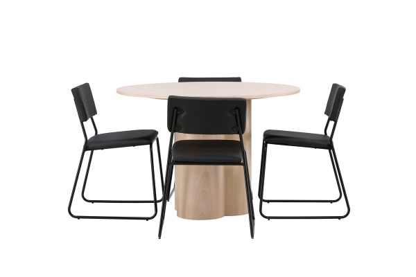 Imagine OliviaDiningTable-WhiteWashVeneer+KenthChair-Black/BlackPU_4