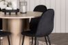 Imagine Masa de dining Olivia-WhiteWashVeneer+ Scaun de dining Polar- picioare negre/ catifea neagra_4