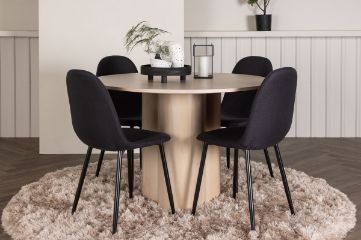 Imagine OliviaDiningTable-WhiteWashVeneer+PolarDiningChair-BlackLegs-BlackFabric_4