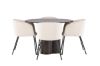 Imagine OliviaDiningTable-Mocca/MoccaVeneer+BeritChair-Black/BeigeVelvet_4