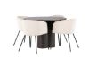 Imagine OliviaDiningTable-Mocca/MoccaVeneer+BeritChair-Black/BeigeVelvet_4