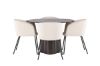 Imagine OliviaDiningTable-Mocca/MoccaVeneer+BeritChair-Black/BeigeVelvet_4