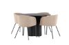 Imagine OliviaDiningTable-Black/BlackVeneer+BeritChair-Black/BeigeFabric(Polyesterlinen)_4