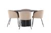 Imagine OliviaDiningTable-Black/BlackVeneer+BeritChair-Black/BeigeFabric(Polyesterlinen)_4