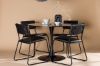 Imagine Masa de dining Glade - Negru / MDF Negru + Scaun Kenth - Negru / Piele PU Neagră _4