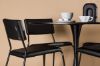 Imagine Masa de dining Glade - Negru / MDF Negru + Scaun Kenth - Negru / Piele PU Neagră _4