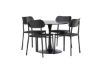 Imagine Masa de dining Glade - Negru / Blat MDF Negru + Scaun de dining Polly - Negru / Negru _4