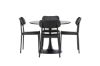 Imagine Masa de dining Glade - Negru / Blat MDF Negru + Scaun de dining Polly - Negru / Negru _4