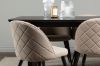 Imagine The Vail Dining Table - Black / Smoked Black MDF + Velvet Stitches Chair - Black / Beige Fabric (Polyester linen) _6