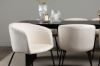 Imagine Masa de dining Vail - Negru / Negru- Fumuriu MDF + Scaun Berit - Negru / Bej Catifea _6