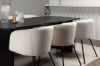 Imagine Masa de dining Vail - Negru / Negru- Fumuriu MDF + Scaun Berit - Negru / Bej Catifea _6