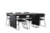 Imagine Masa de dining Vail - Negru / MDF negru afumat + Scaun Kenth - Negru / PU negru _6