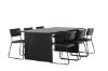 Imagine Masa de dining Vail - Negru / MDF negru afumat + Scaun Kenth - Negru / PU negru _6