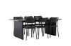 Imagine Masa de dining Vail - Negru / Negru Fumuriu MDF + Scaun de dining Polly - Negru / Negru _6