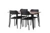 Imagine Masa de dining Tempe - Negru / Nuc MDF + Scaun de dining Polly - Negru / Negru _4