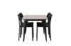 Imagine Masa de dining Tempe - Negru / Nuc MDF + Scaun de dining Polly - Negru / Negru _4