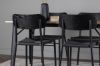 Imagine Masa de dining Tempe - Negru / Nuc MDF + Scaun de dining Polly - Negru / Negru _4