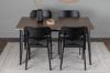 Imagine Masa de dining Tempe - Negru / Nuc MDF + Scaun de dining Polly - Negru / Negru _4