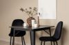 Imagine Masa de dining Tempe - Negru / MDF negru + Scaun de dining Polar - Picioare negre / Catifea neagra _2