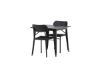 Imagine Masa de dining Tempe - Negru / MDF negru + Scaun de dining Polly - Negru / Negru _2