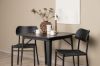 Imagine Masa de dining Tempe - Negru / MDF negru + Scaun de dining Polly - Negru / Negru _2