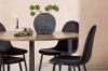 Imagine Masa de dining Durango - Negru / MDF nuc + Scaun de dining Polar - Picioare negre / Catifea neagra _4