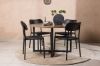 Imagine Masa de dining Durango - Negru / MDF nuc + Scaun de dining Polly - Negru / Negru _4