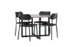 Imagine Masa de dining Durango - Negru / MDF nuc + Scaun de dining Polly - Negru / Negru _4