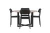 Imagine Masa de dining Durango - Negru / MDF nuc + Scaun de dining Polly - Negru / Negru _4