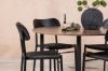 Imagine Masa de dining Durango - Negru / MDF nuc + Scaun de dining Polly - Negru / Negru _4