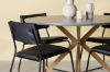 Imagine Masa de dining Piazza - Natural / Dark Grey Spraystone + Scaun Kenth - Negru / PU Negru _4