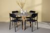 Imagine Masa de dining Piazza - Natural / Dark Grey Spraystone + Scaun de dining Polly - Negru / Negru _4