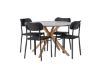 Imagine Masa de dining Piazza - Natural / Dark Grey Spraystone + Scaun de dining Polly - Negru / Negru _4