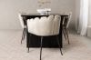 Imagine Masa de dining Vail - Negru / MDF fumuriu + Scaun Limhamn Light - Negru / Bej Catifea _4