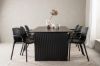 Imagine Vail Dining Table - MDF negru / negru fumuriu + Scaun de masă Baltimore - Negru / Plastic negru