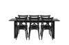 Imagine Vail Dining Table - Negru / MDF Negru Fumuriu + Scaun de Dining Crosett - Negru Mat / Plastic Mat _6