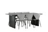 Imagine Vail Dining Table - Black / Smoked Black MDF +Estes Dining Chair - Black / Light Grey PP _6