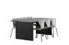 Imagine Vail Dining Table - Black / Smoked Black MDF +Estes Dining Chair - Black / Light Grey PP _6