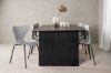 Imagine Vail Dining Table - Black / Smoked Black MDF +Estes Dining Chair - Black / Light Grey PP _6