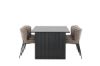 Imagine Masa de dining Vail - Negru / MDF Fumuriu + Scaun de dining Modesto - Bej / Boucle Bej _6