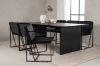 Imagine Masa de dining Vail - Negru / Negru Fumuriu MDF + Scaun de dining Richmond - Negru / Catifea Neagra _6