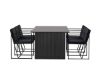 Imagine Masa de dining Vail - Negru / Negru Fumuriu MDF + Scaun de dining Richmond - Negru / Catifea Neagra _6