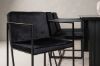 Imagine Masa de dining Vail - Negru / Negru Fumuriu MDF + Scaun de dining Richmond - Negru / Catifea Neagra _6