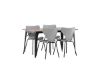 Imagine Tempe Dining Table - Black / Walnut MDF +Estes Dining Chair - Black / Light Grey PP _4